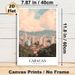 Caracas Cityscape Painting Poster, Soft-toned Watercolor Style Urban Skyline With Mountains & Buildings Poster, Captures Local City Charm, Ideal For_maomaolike.com