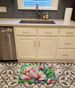 Louisiana Magnolias In Watercolor Memory Foam Kitchen Mat Machine Washable Anti-Fatigue Mat Cushion Comfort Bath Mat Or Kitchen Rug_maomaolike.com