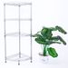 4-Tier Corner Storage Shelves, Wire Shelving Unit, Metal Shelf, Steel Storage Rack For Laundry Bathroom Kitchen Silver_maomaolike.com