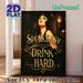 Speakeasy Themed Painting Poster, Vintage Art Deco Style Poster, Elegant Flapper Lady With Classic "Speakeasy Drink Hard" Typography, Retro_maomaolike.com