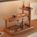 Cosmetic Vanity Table Desktop Skincare Organizer Solid Wood Entryway Perfume Lipstick Jewelry Storage Rack_maomaolike.com