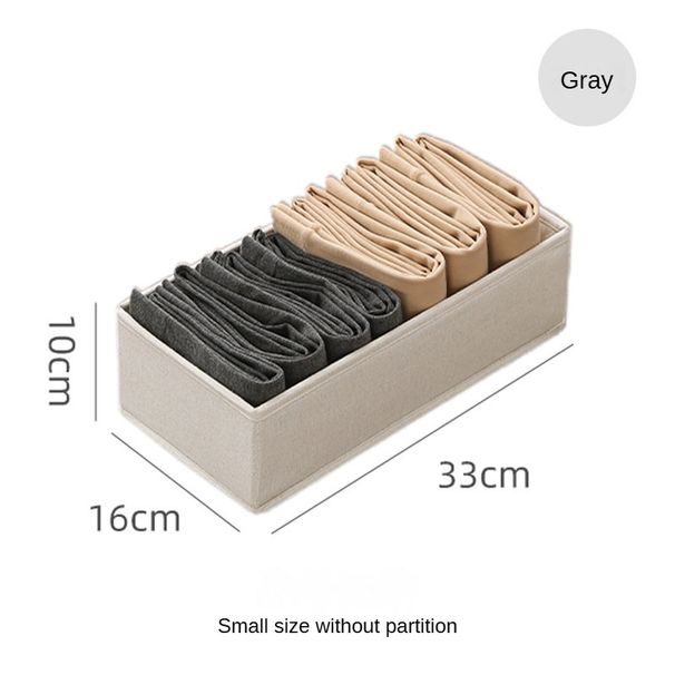 Cotton Linen Fabric Storage Bins, Stackable Closet Organizer Box With PP Board, Visual Mesh Window For Wardrobe Shelves_maomaolike.com