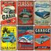 New Garage American-Style Vintage Tin Sign, Industrial Car Repair Background Wall Decor, Frameless Wall Art_maomaolike.com