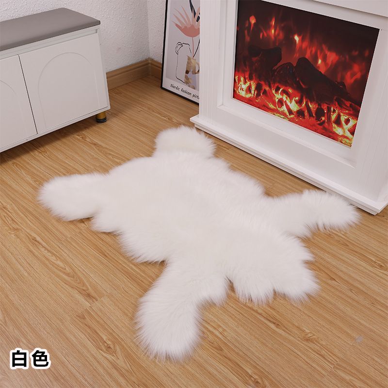 Cross-Border Australian Top-sale Wool Carpet Nordic Home Sofa Cushion Bedroom Bay Window Simple Fashion Irregular Floor Mat_maomaolike.com
