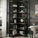 Corner Bookshelf, Industrial Corner Etagere Bookcase_maomaolike.com