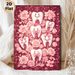 Cartoon Tooth & Rose Themed Painting Poster, Pastel Pink Cute Smiling Teeth With Bows & Floral Poster, Charming Dental-themed Decor Ideal For Dental_maomaolike.com