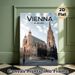 Vienna Austria Cathedral Painting Poster, Vintage-style Historic Cathedral With Decorative Roof Poster, Showcases Classic European Architectural_maomaolike.com