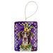 German Shorthaired Pointer King Of Mardi Gras Porcelain Ornament Christmas Tree Hanging Decorations For Home Christmas Holiday, Rectangle, Gift, Multicolor_maomaolike.com