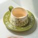 New Original Pink/green Ceramic Coffee Cup And Plate Combination With Fresh Hand-painted Style Cup And Plate Cover_maomaolike.com