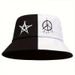 Hot Sale Fashion hip hop Two color ing bucket hat Women Men Panama Eyes Graffiti Printed Fisherman outdoor Fishing Sun Hat_maomaolike.com