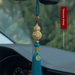 Premium Brass Fortune Gourd Car Hanger - Elegant Car Perfume, "Safe Travels" Mirror Ornament, Luxury Gift For Women_maomaolike.com
