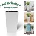 Indoor/Outdoor Modern Rattan Design Square Planter, 22.6 Inch White Plastic Large Planter With Automatic Watering System For Home And Garden (White, 22.6 Inch - 2 Pack)_maomaolike.com