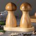 Mushroom Shaped Pepper Grinder Wooden Kitchen Grinding Tool_maomaolike.com