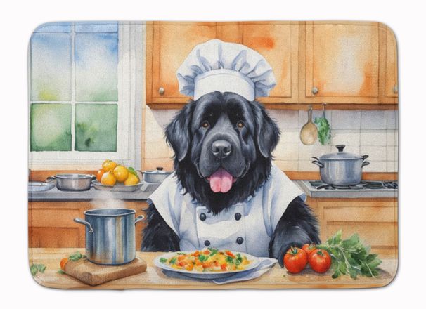 Newfoundland The Chef Memory Foam Kitchen Mat Machine Washable Anti-Fatigue Mat Cushion Comfort Bath Mat Or Kitchen Rug_maomaolike.com