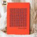 Floral Themed Painting Poster, Vibrant Orange Block-style Flower Grid Poster, Striking Color Contrast Decor Suitable For Living Room, Bedroom_maomaolike.com