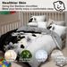 4 Piece Soft All-Season Washed Microfiber And Viscose Comforter Set , With Comforter, Sheet, Pillowcases & Shams, Print, Flowerd, Moisture-Wicking, Silky Soft Texture, Cooling, Breathable, Easy Care_maomaolike.com