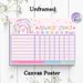 Tie-dye Rainbow Reward Chart Painting Poster, Pastel Watercolor Style Poster, Practical Design To Track Daily Tasks And Rewards, Ideal For Home Or_maomaolike.com