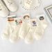 Unisex White socks for women's midtube ins tide All match high appearance level short tube socks student cartoon sports socks_maomaolike.com