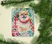 Pomeranian Christmas Porcelain Ornament Christmas Tree Hanging Decorations For Home Christmas Holiday, Rectangle, Gift, Multicolor_maomaolike.com