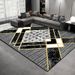 Living Room Rug,Large Rug,Oversized, Gold Leaves Design,Bedroom Rug,Soft And Thick, Machine Washable, Thickened Rug, Bedside Rug,Decorative Indoor Rug_maomaolike.com