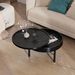 Modern Round Wood Rotating Tray Coffee Table With Storage & Metal Legs_maomaolike.com
