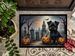 Affenpinscher Spooky Halloween Doormat Front Door Mat Indoor Outdoor Rugs For Entryway, Non Slip Washable Low Pile, 24H X 36W_maomaolike.com