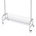 Garment Rack With Basket On Wheels Rolling Clothes Rack For Hanging Clothes Heavy Duty Garment Rack,2 Pcs In One Carton_maomaolike.com