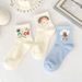 Unisex White socks for women's midtube ins tide All match high appearance level short tube socks student cartoon sports socks_maomaolike.com