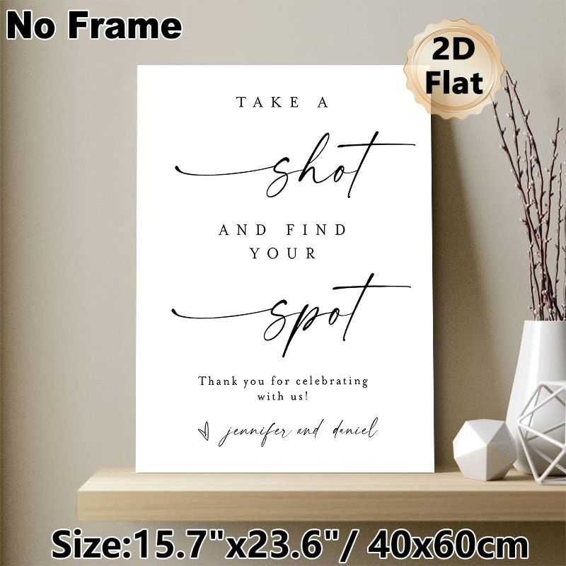 Wedding Seating & Toast Quote Painting Poster, Minimalist Monochrome Typographic Poster, Warm Guest-guiding Message, Ideal For Wedding Reception_maomaolike.com