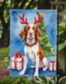 Brittany Spaniel Christmas Reindeer Garden Flag Mailbox Flag Decorative Yard Flag Banner Outside Patio Artwork Yard Flower Beds, Garden Size, Multicolor_maomaolike.com