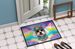 Bichon Frise Hippie Dawg Doormat Front Door Mat Indoor Outdoor Rugs For Entryway, Non Slip Washable Low Pile, 24H X 36W_maomaolike.com