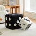 Home Shoe Changing Dice Creative Cushion Teddy Velvet Living Room Entrance Footstool Dice Low Square Stool_maomaolike.com