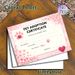 Pet Adoption Certificate Painting Poster, Soft Pink Cherry Blossom & Heart Paw Print Styled Poster, Thoughtful Design To Formalize Pet Adoption_maomaolike.com