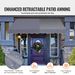 VEVOR 98x47" Patio Awning Retractable Awning Sunshade Shelter With Crank Handle_maomaolike.com