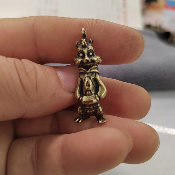 Creative Small Copperware Cute Simple Cartoon DIY Squirrel Keychain Pendant Accessories Street Stall Supply_maomaolike.com