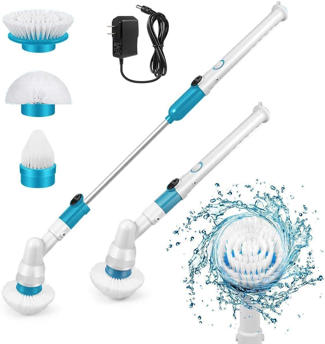 Electric Cleaning Brush, Multi-functional, Automatic Rotating, Telescopic, Wireless Charging, Long-handled, Stiff-bristled Floor Cleaning Tool Brush._maomaolike.com