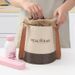Thermal Insulated Round Lunch Bag With Drawstring & Handles_maomaolike.com