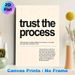 Motivational "Trust The Process" Quote Painting Poster, Minimalist Typographic Text Poster, Uplifting Inspirational Message To Build Patience And_maomaolike.com
