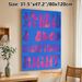 "In My Head" Motivational Slogan Painting Poster, Vibrant Psychedelic Gradient Pink-on-Blue Text Poster, Stylish Quote Wall Decor For Bedroom, Living_maomaolike.com