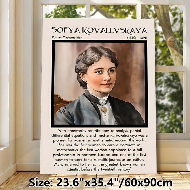 Sofya Kovalevskaya Portrait Painting Poster, Vintage-style Portrait Of Pioneering Russian Mathematician Poster, Informative Educational Decor Suitable_maomaolike.com