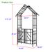 Metal Garden Arch With Gate W58.07*H97.24 Climbing Plants Support Rose Arch Outdoor Black_maomaolike.com