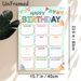 Birthday Tracker Painting Poster, Colorful Whimsical-style Poster, Practical Design To Record Monthly Birthdays, Ideal For Office, Home And Party_maomaolike.com