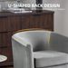 Velvet Accent Chair With Ottoman, Modern Barrel Chair Armchair For Living Room, Bedroom, Gray_maomaolike.com