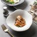 High-Value Ceramic Irregular Plate, Unique Shape Plate, Western Restaurant Simple Stone Pattern Deep Plate_maomaolike.com