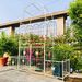 Metal Garden Arch With Gate 79.5'' Wide X 86.6'' High Climbing Plants Support Rose Arch Outdoor Cream White_maomaolike.com