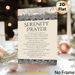 Serenity Prayer Painting Poster, Vintage Monochrome Coastal Wave & Sun Border Poster, Inspirational Spiritual Text Decor For Home, Office And_maomaolike.com