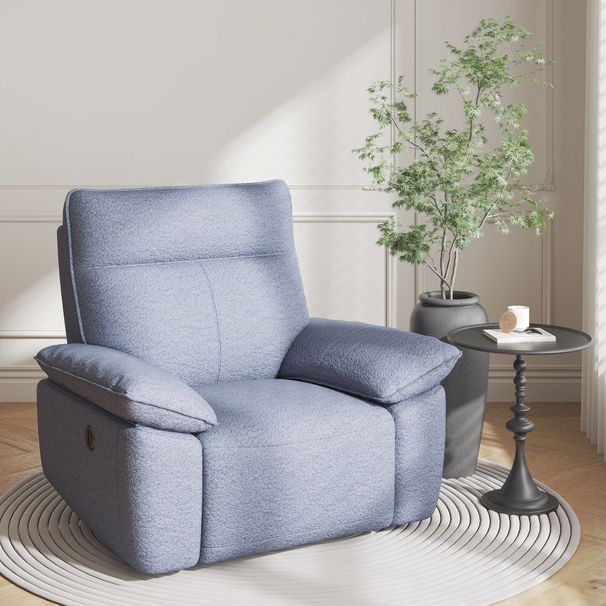 Rocking Chair Recliner Chairs For Adults, Rocker Manual Recliner With Remote Control And Cup Holder For Living Room, Bedroom, Nursery-Fleece Fabric_maomaolike.com