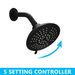 Round Shower System Wall Mounted Rain Mixer Combo Set_maomaolike.com