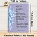 Spanish Galatians 5:22-23 Verse Painting Poster, Soft Watercolor Blue Floral & Lavender Tone Poster, Inspirational Religious Wall Decor Ideal For_maomaolike.com