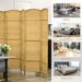 Folding Room Divider Screen 6 Panel 6 Tall Privacy Screen Freestanding Wood Partition For Home Office, Nature Wood_maomaolike.com